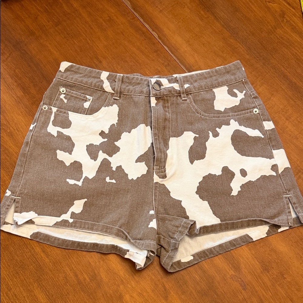 12th Tribe Cow Print Shorts